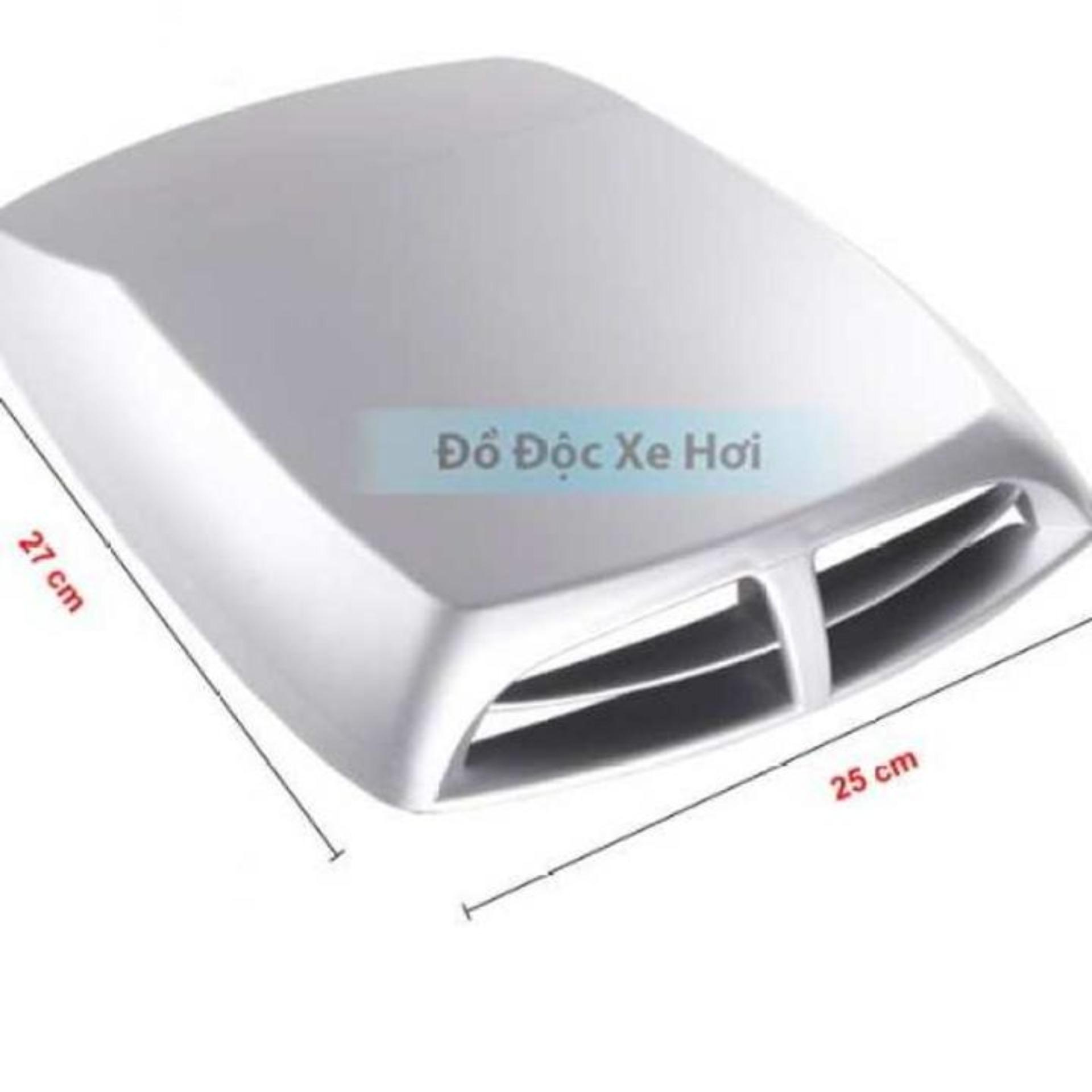 Hốc gió nắp capo trang trí xe hơi phong cách (Bạc)