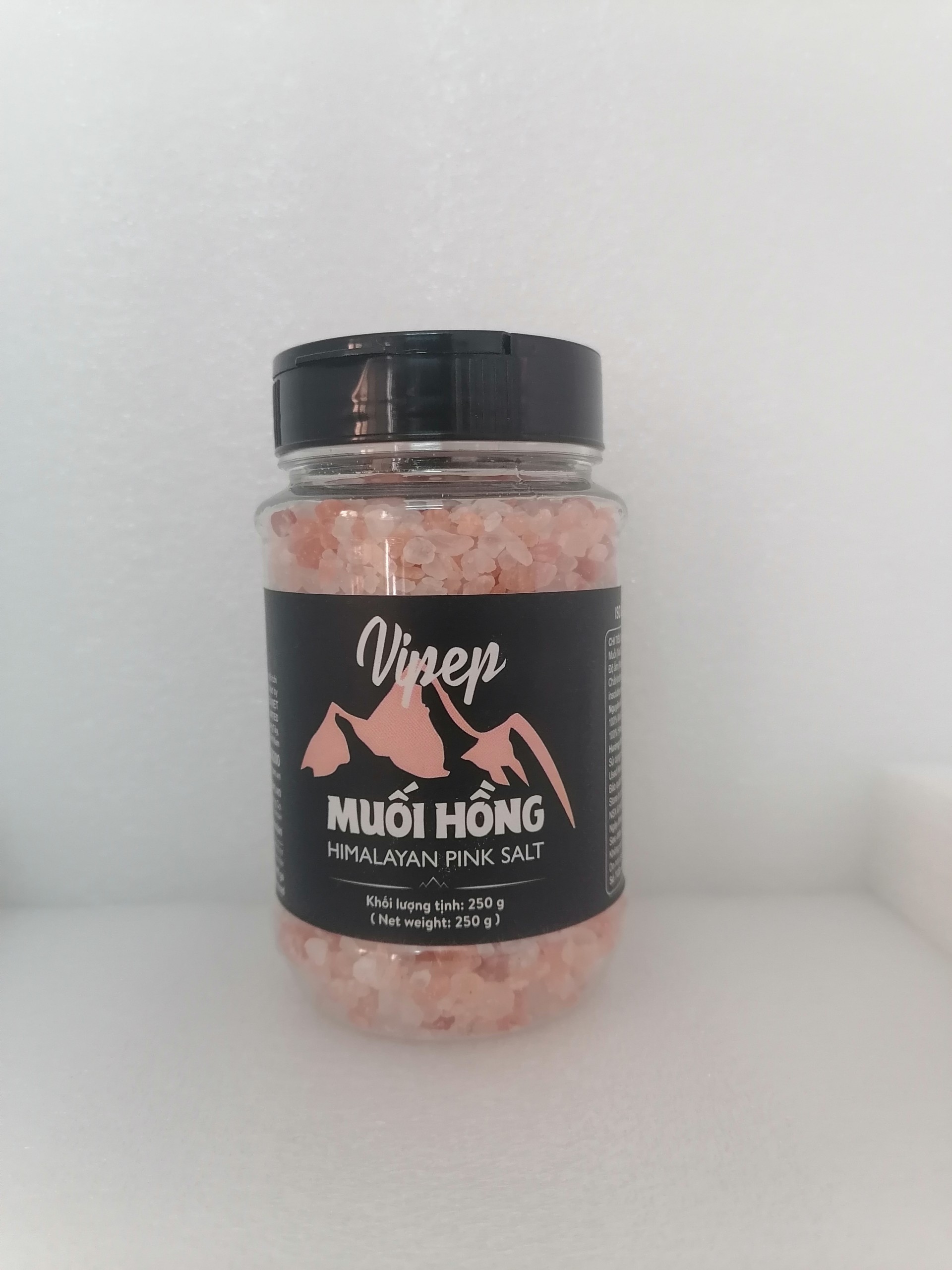 [Hộp nhỏ 250g – HẠT] Muối hồng [Pakistan] VIPEP Hymalayan Pink Salt (bph-hk)