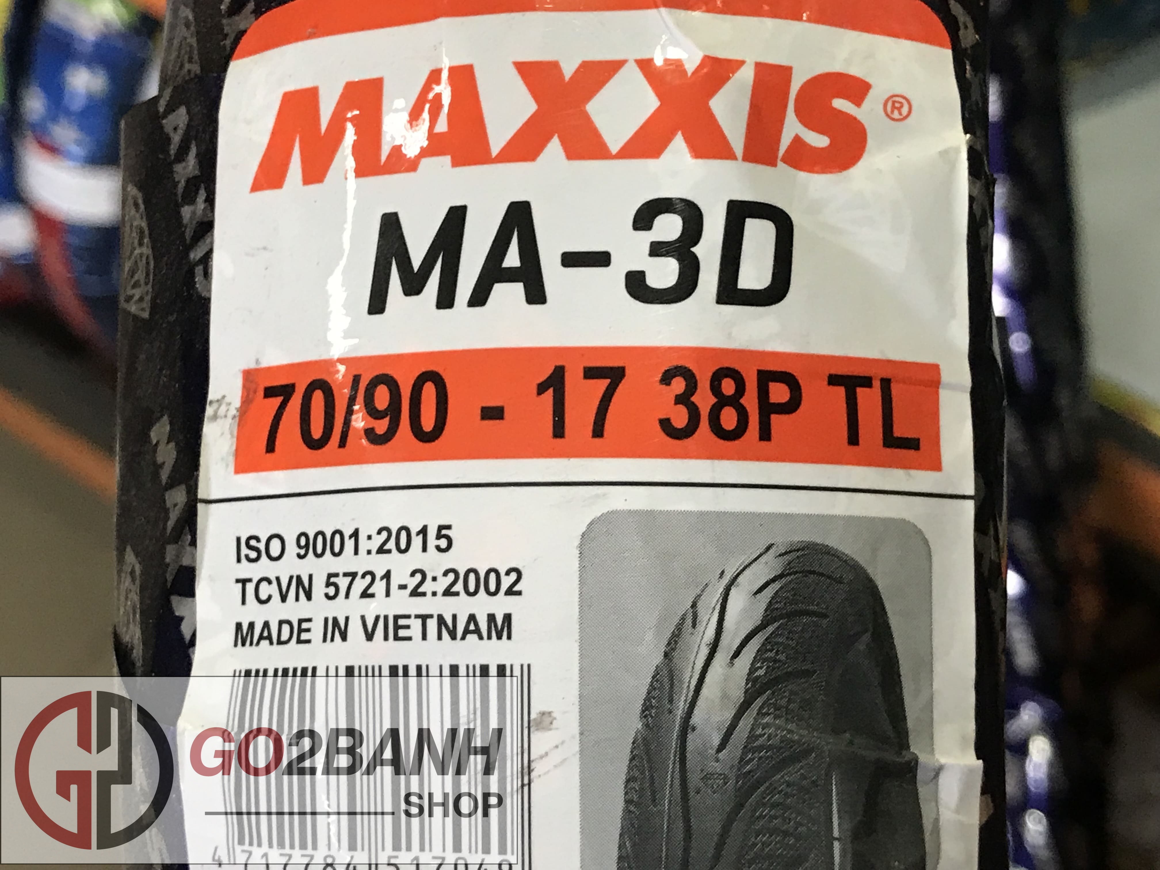 Vỏ Maxxis 70-80/90/17, 100-110/70/17 3D vỏ trước/sau Exciter135, Raider, Sirius, Future125 không ruột
