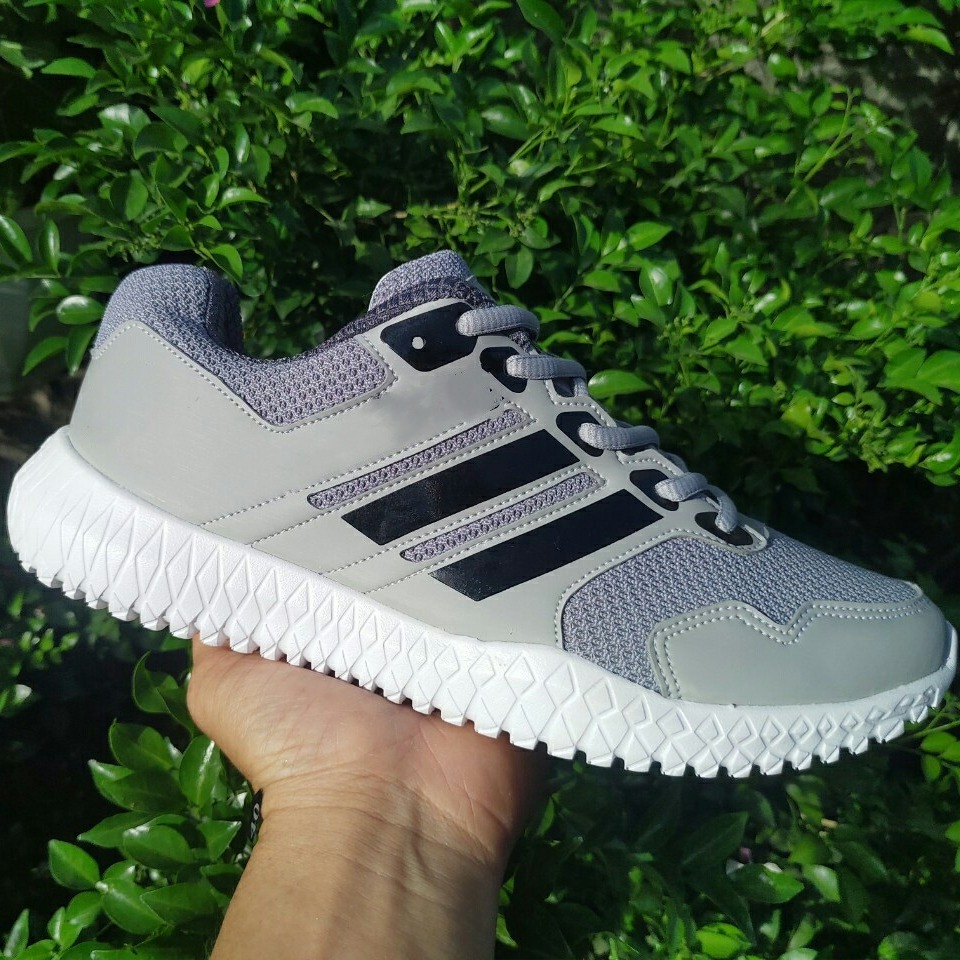 [HCM]Giày sneaker nam nữ HC38 xám sọc đen