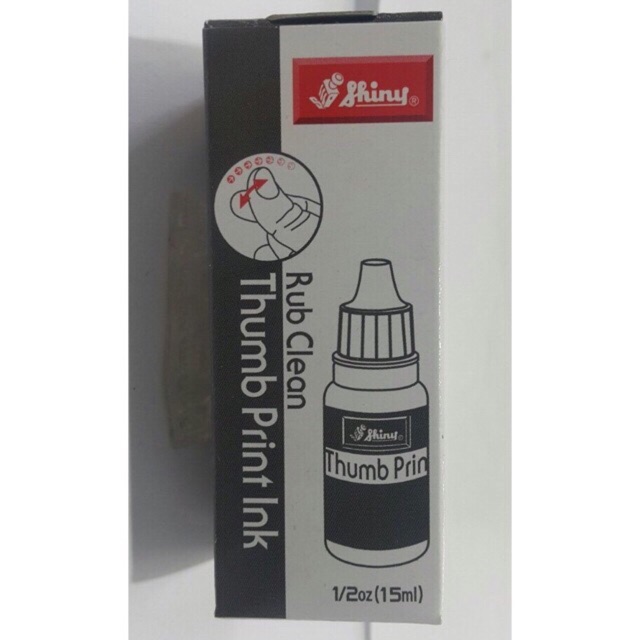 Mực lăn tay màu đen, không dính tay Shiny Thumb Print Ink SMRC-61 dùng châm vào tampon lăn tay SM-2A
