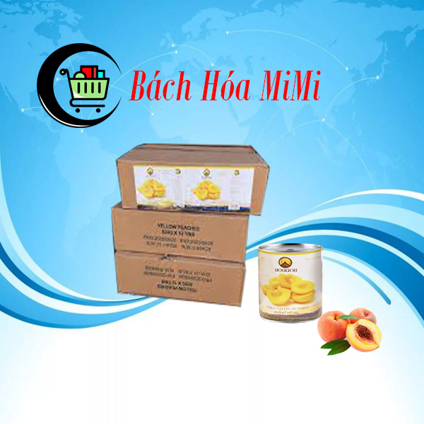 Đào đóng hộp Thái Lan Boddob lon 820gam.