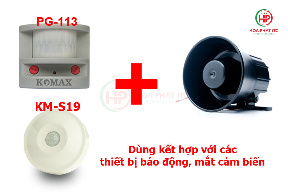 Còi hú Komax KM-628 dùng điện 220V