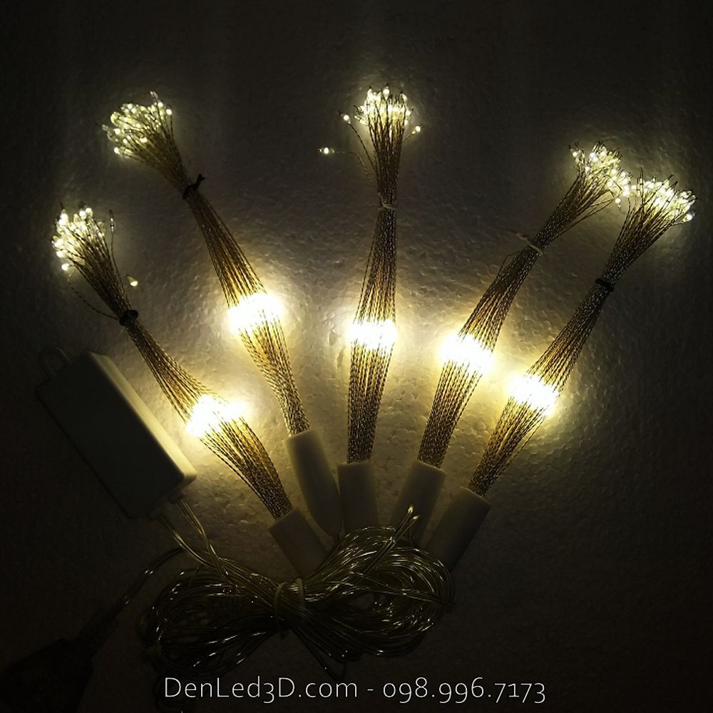 Đèn Led Hiệu Ứng Pháo Hoa 5 Chùm, 3 Mét 500 Led
