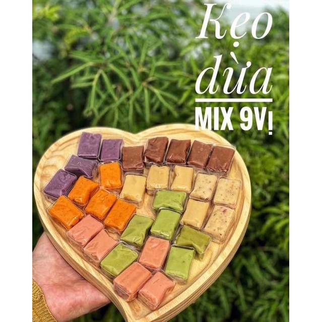 500gr Kẹo Dừa Bến Tre mix 9 vị siêu hấp dẫn