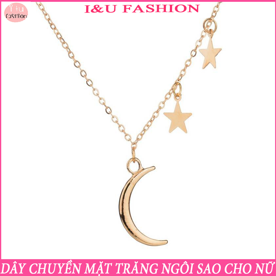 Dây chuyền vòng cổ mặt trăng ngôi sao dáng ngắn sợi mảnh được thiết kế độc đáo thời trang phong cách Âu Mỹ cuốn hút thời trang cho nữ VC-25