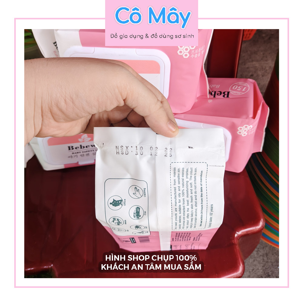 Khăn giấy ướt Bebewin [new] không mùi 150 tờ