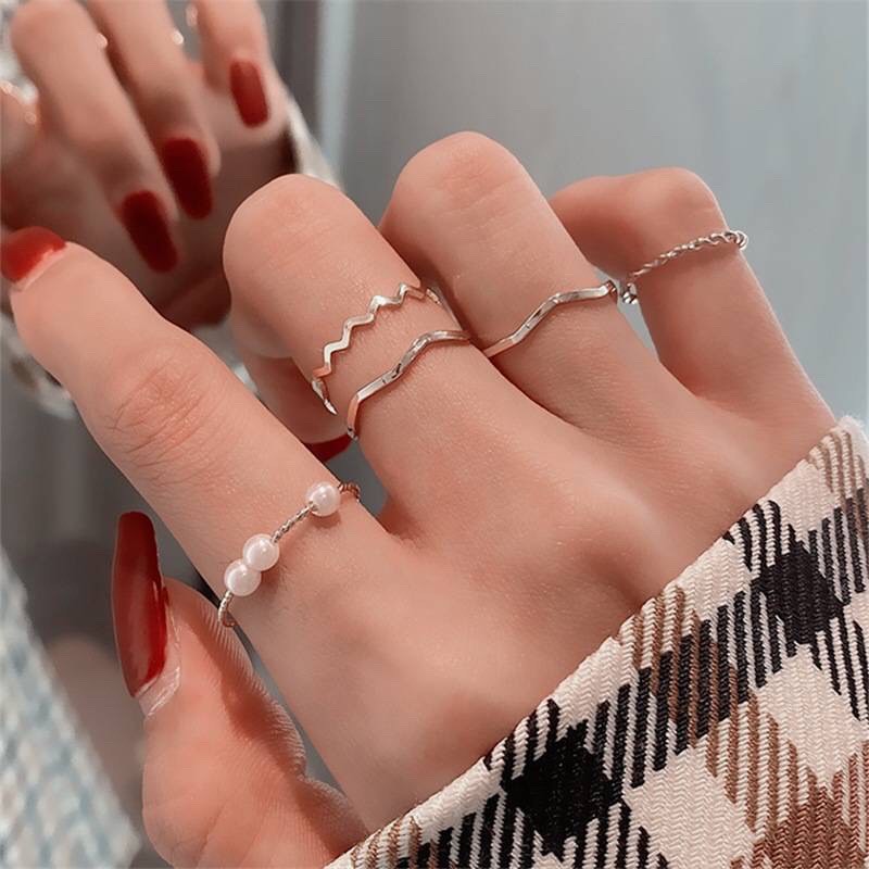 Set 5 nhẫn thời trang dành cho Nữ