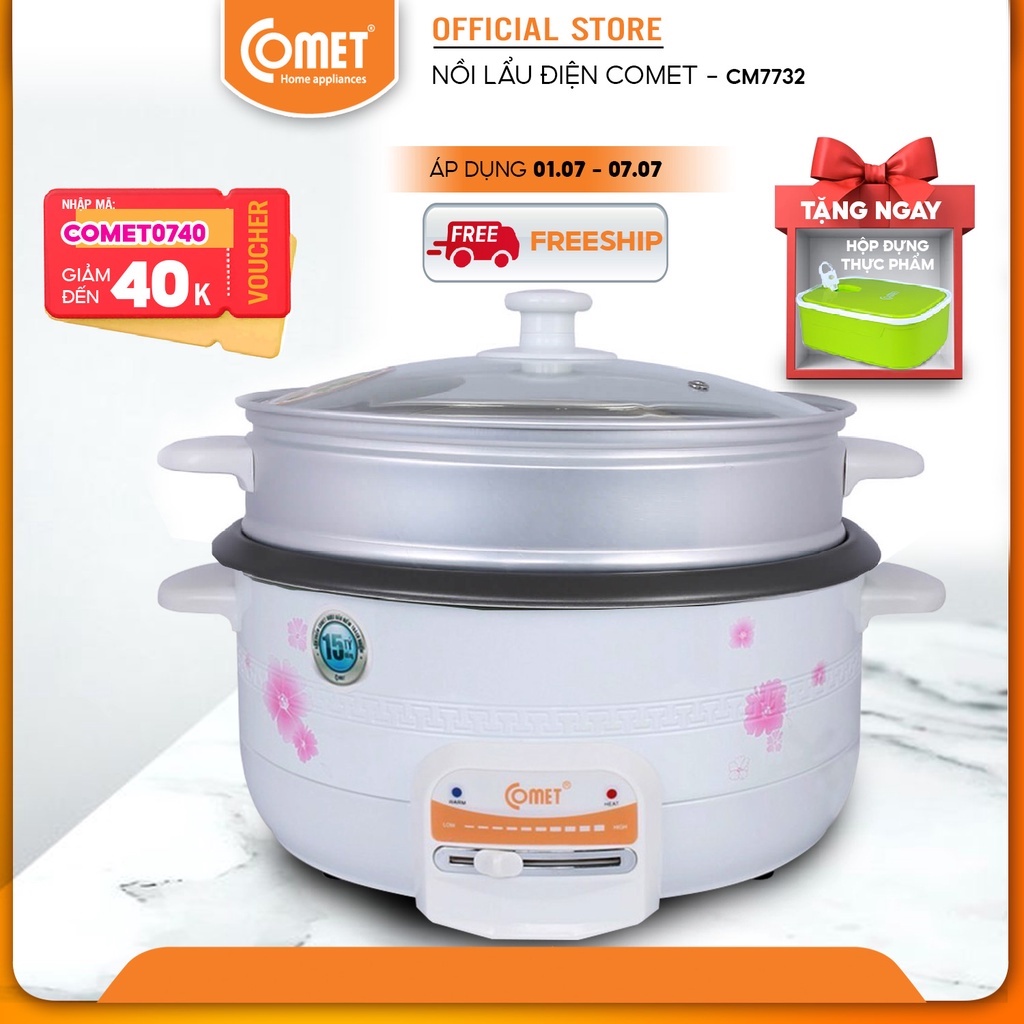 Lẩu điện comet cm7731 1300w