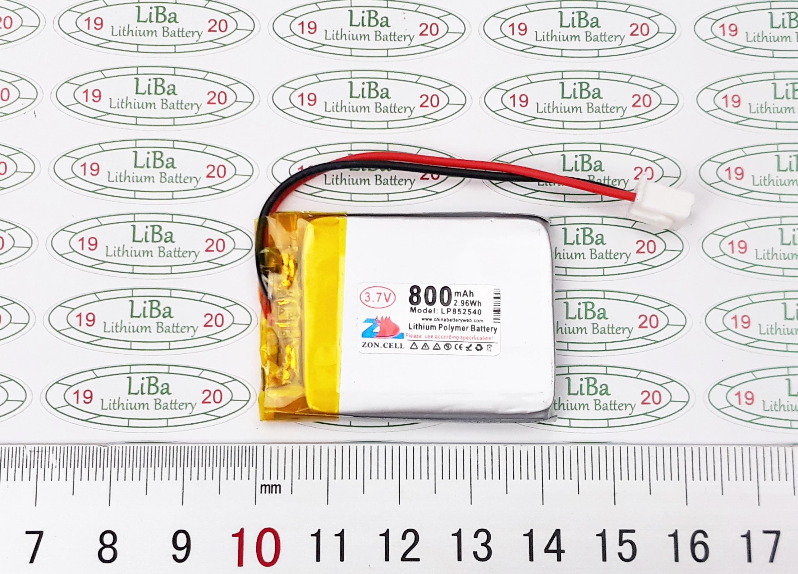 Pin lithium polyme 3.7v 800mah 30 x 40 mm - liba
