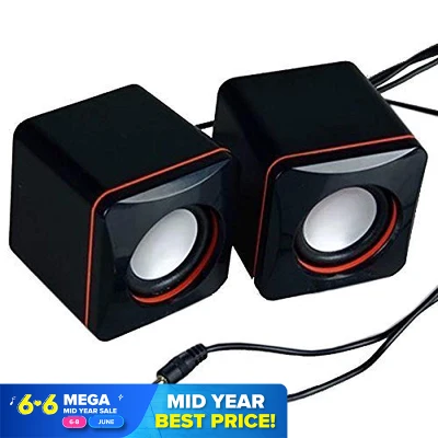 【Ready Stock】 YH Portable Computer Speakers USB Powered Desktop Mini Speaker Bass Sound Music Player System Wired Small Speaker
