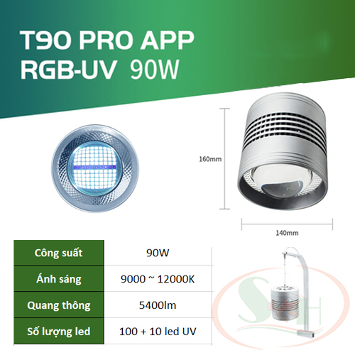 Đèn led lon Week T70, T90 Pro series độ rọi sâu mini rocket led RGB UV bể cá tép thủy sinh