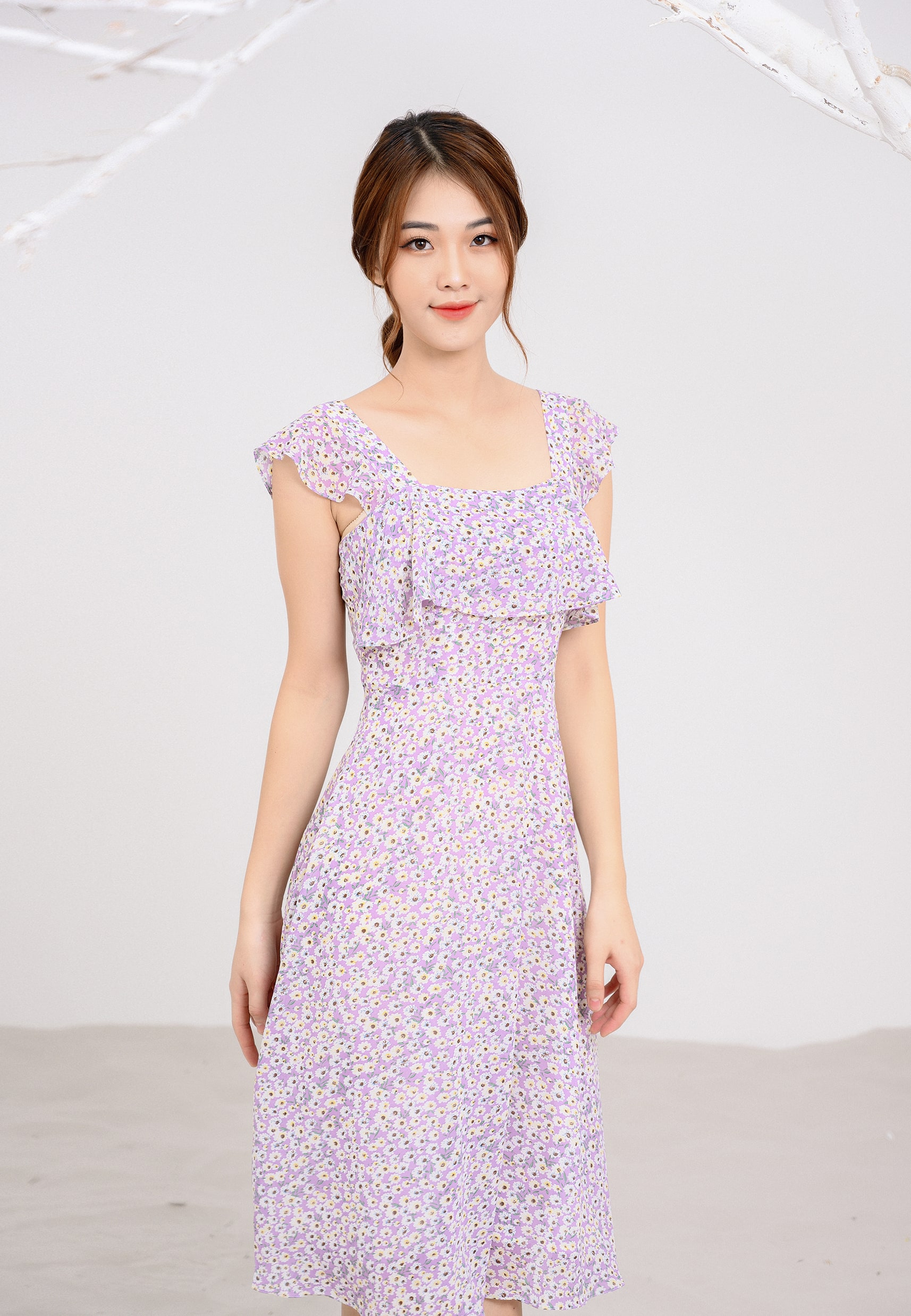 Đầm maxi Mila hoa dây bèo ngực nhiều màu