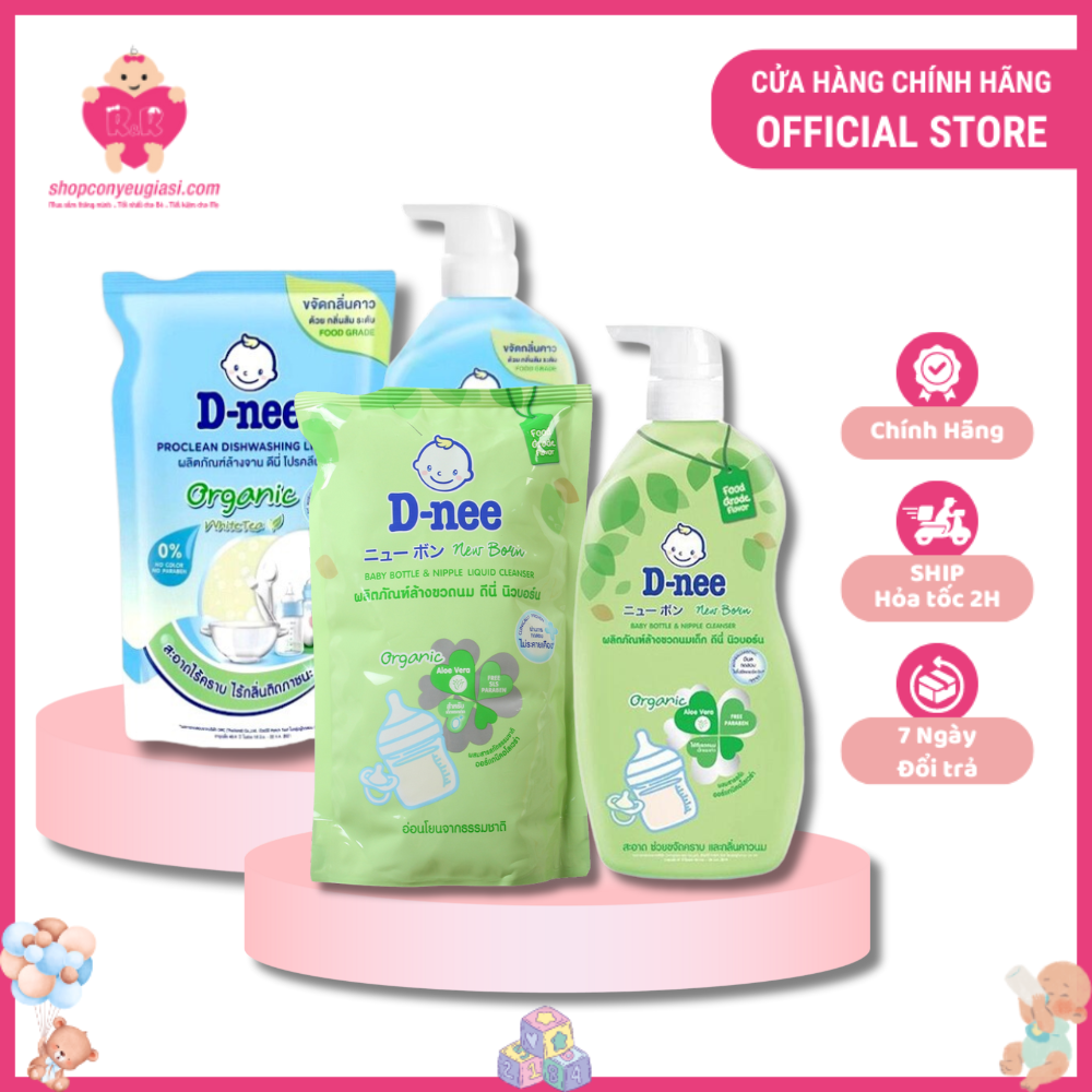 Nước Rửa Bình Sữa Dnee Chai 620ml/Túi 600ml - Thái Lan