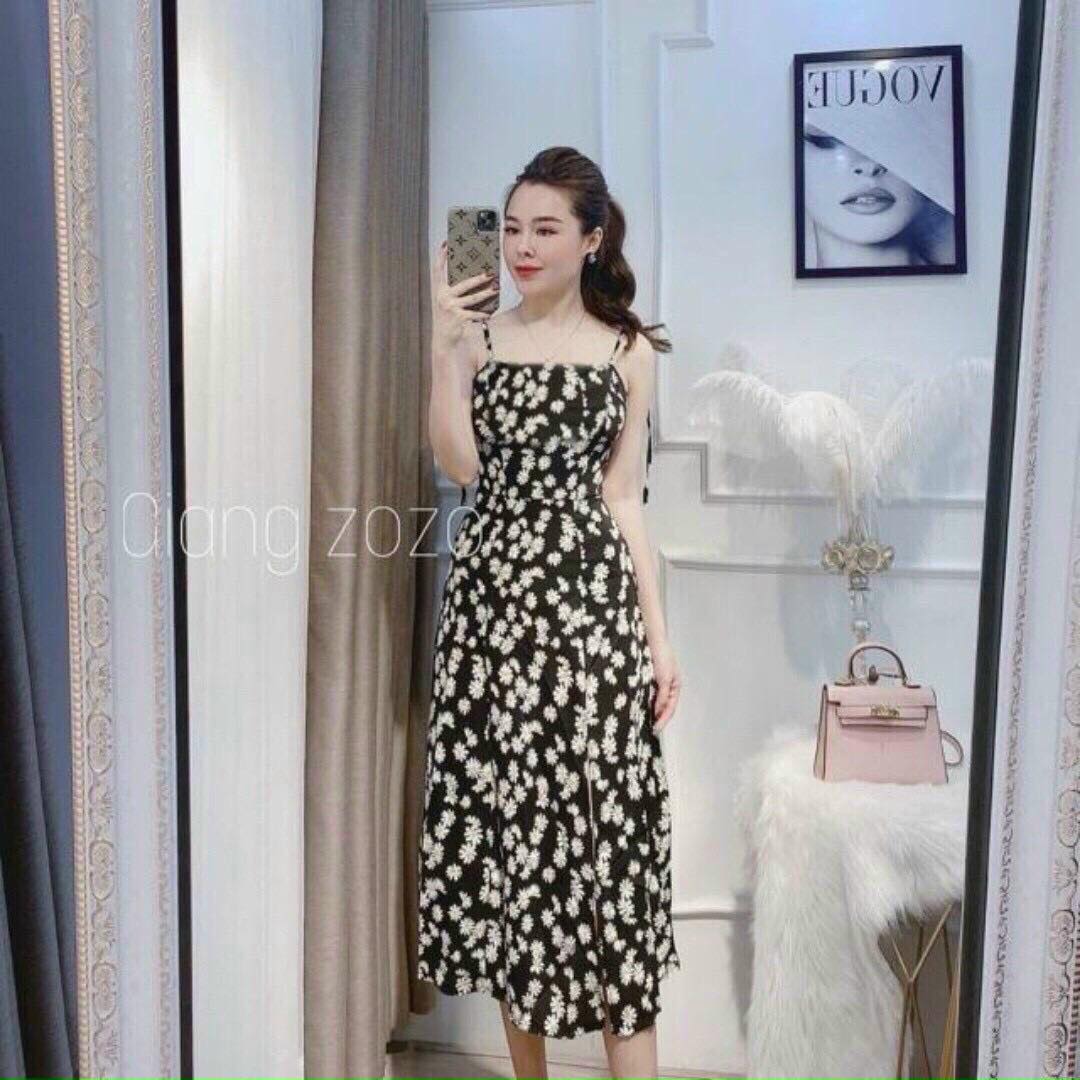 Đầm hoa nhí hai dây dễ thương fashionlyly