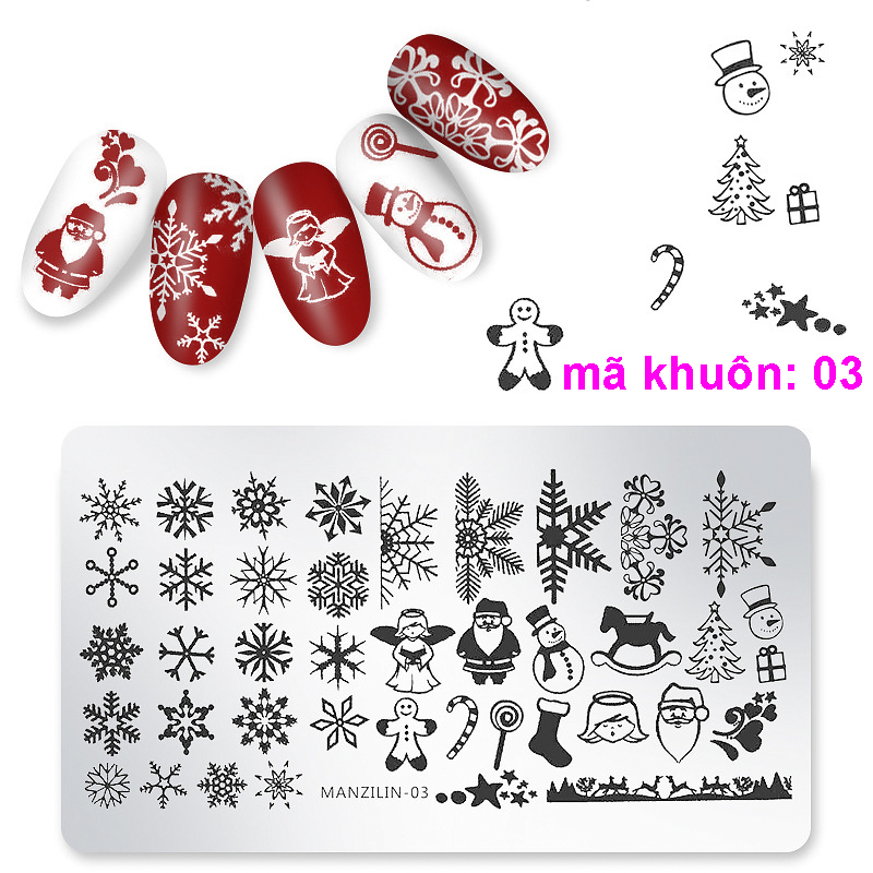 Bộ Khuôn in Móng Tay Nhiều hình (mã 03)