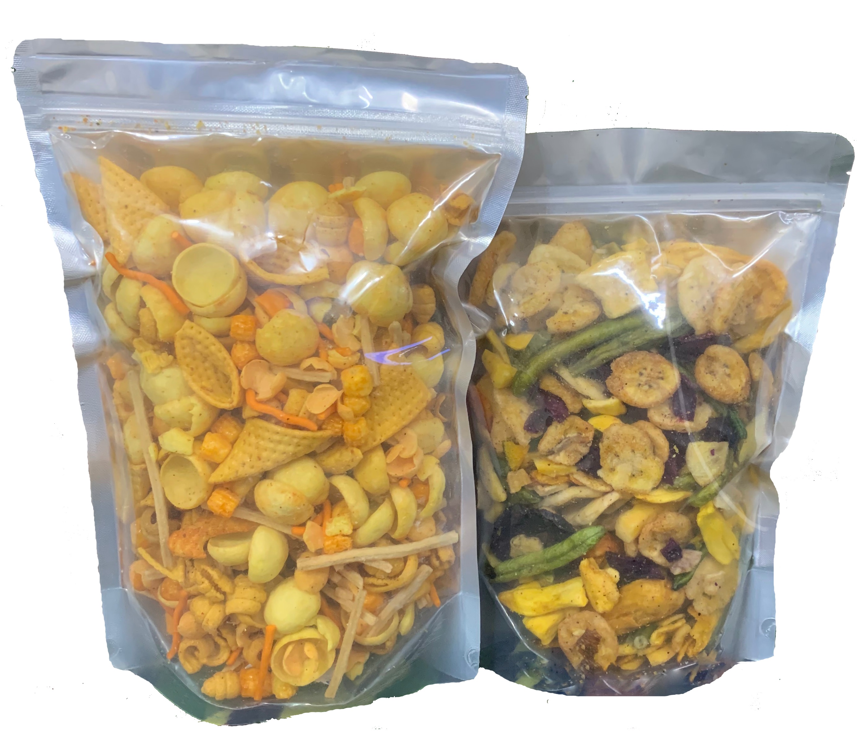 Combo 500gr hoa quả sấy vỡ và 500gr snack bim bim tá lả