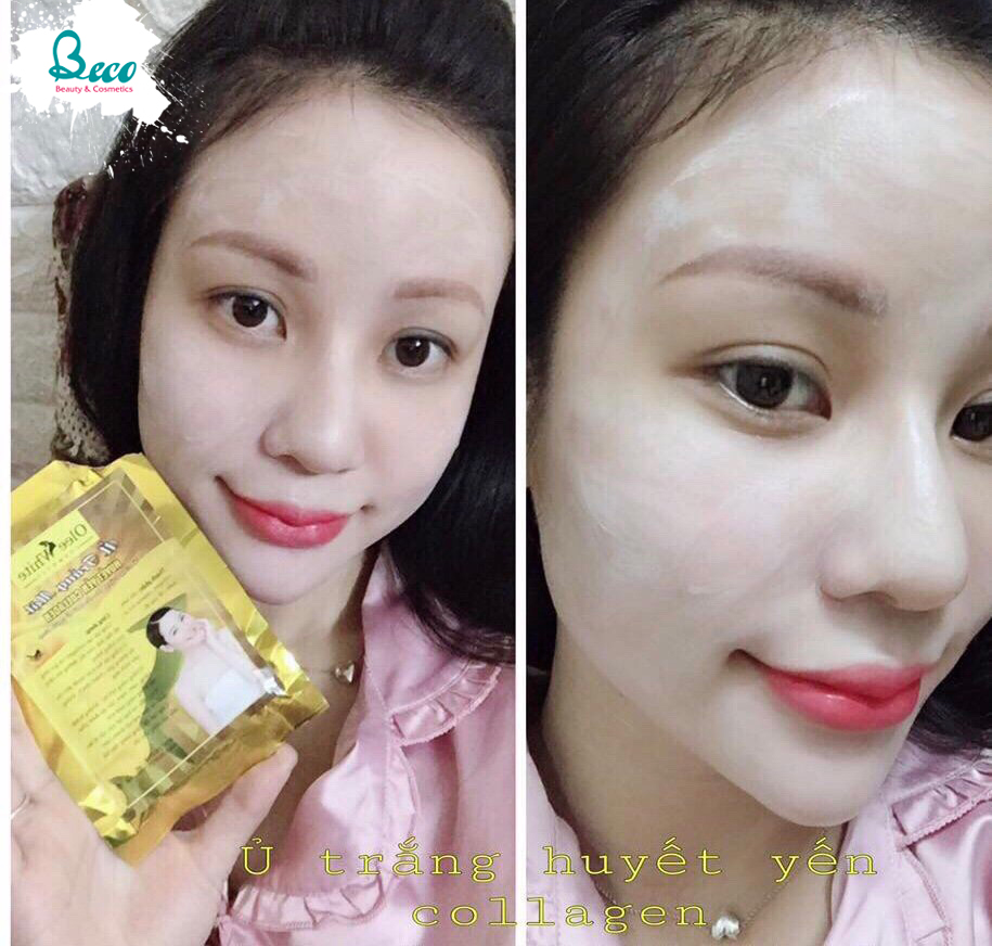 Mặt Nạ Ủ Trắng Huyết Yến Collagen - Giúp tái tạo collagen và gia tăng độ đàn hồi cho da, dưỡng da căng mịn, TRẮNG hồng, bật 2,3 tone ngay lần ủ đầu tiên