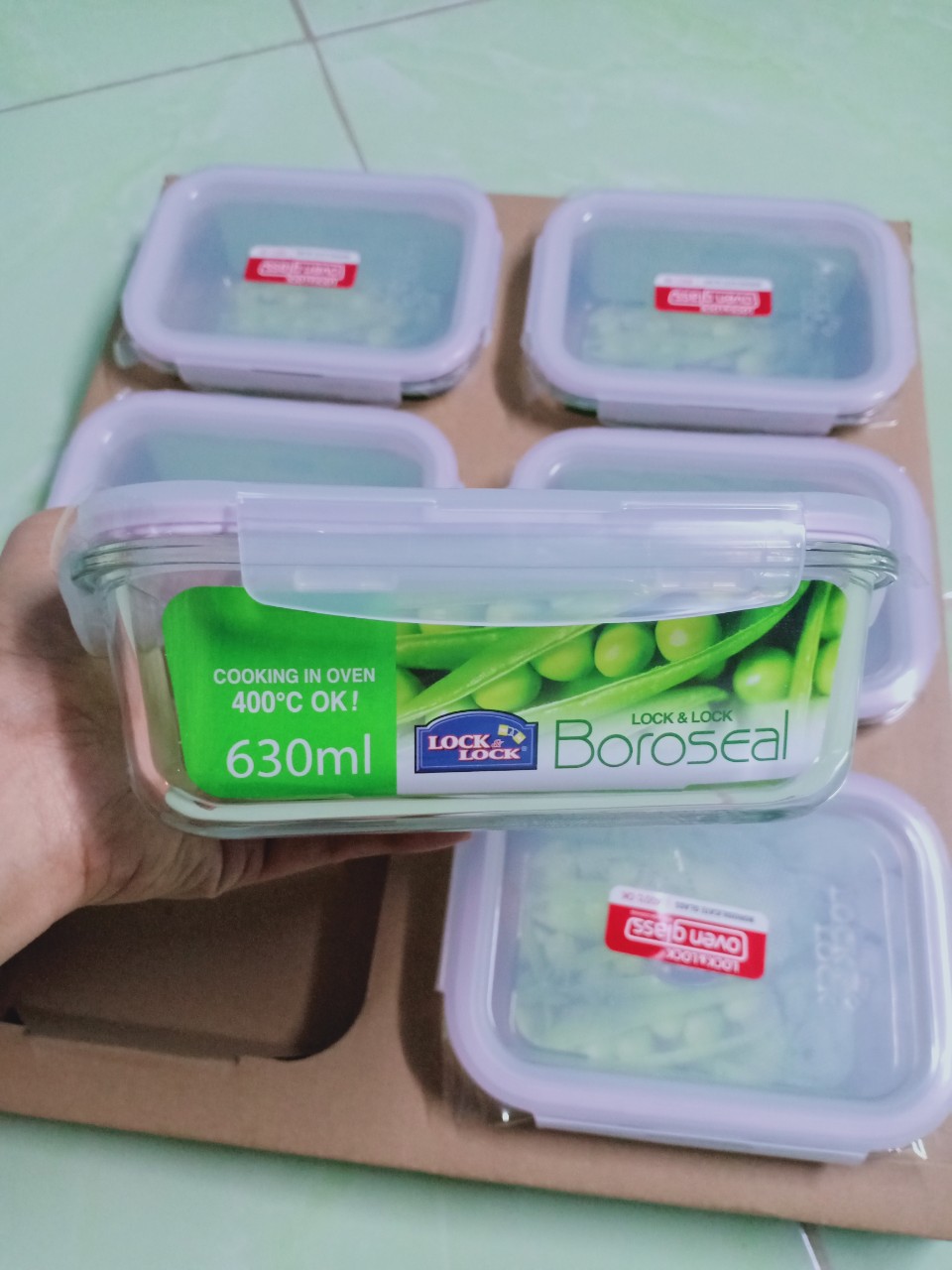 Hộp thuỷ tinh Lock & Lock 630ml chữ nhật