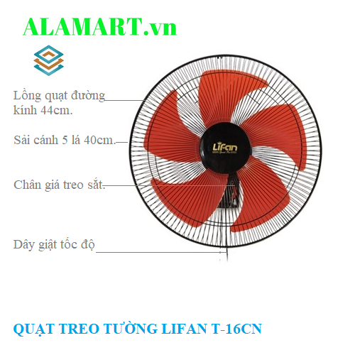 Quạt treo tường Lifan T-16CN