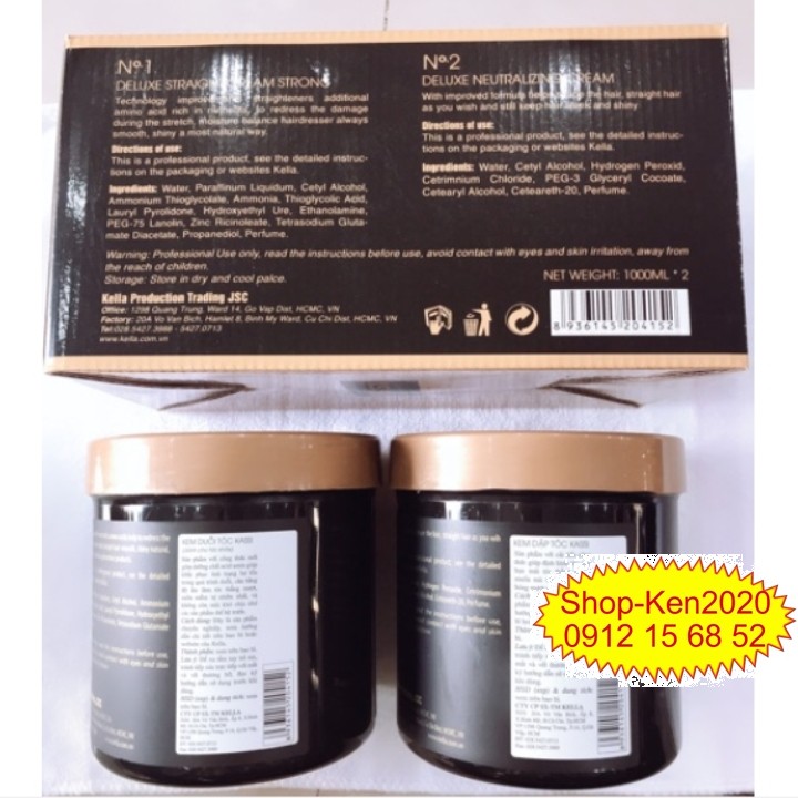 Kem duỗi ép tóc Kassi Deluxe 1000ml x2