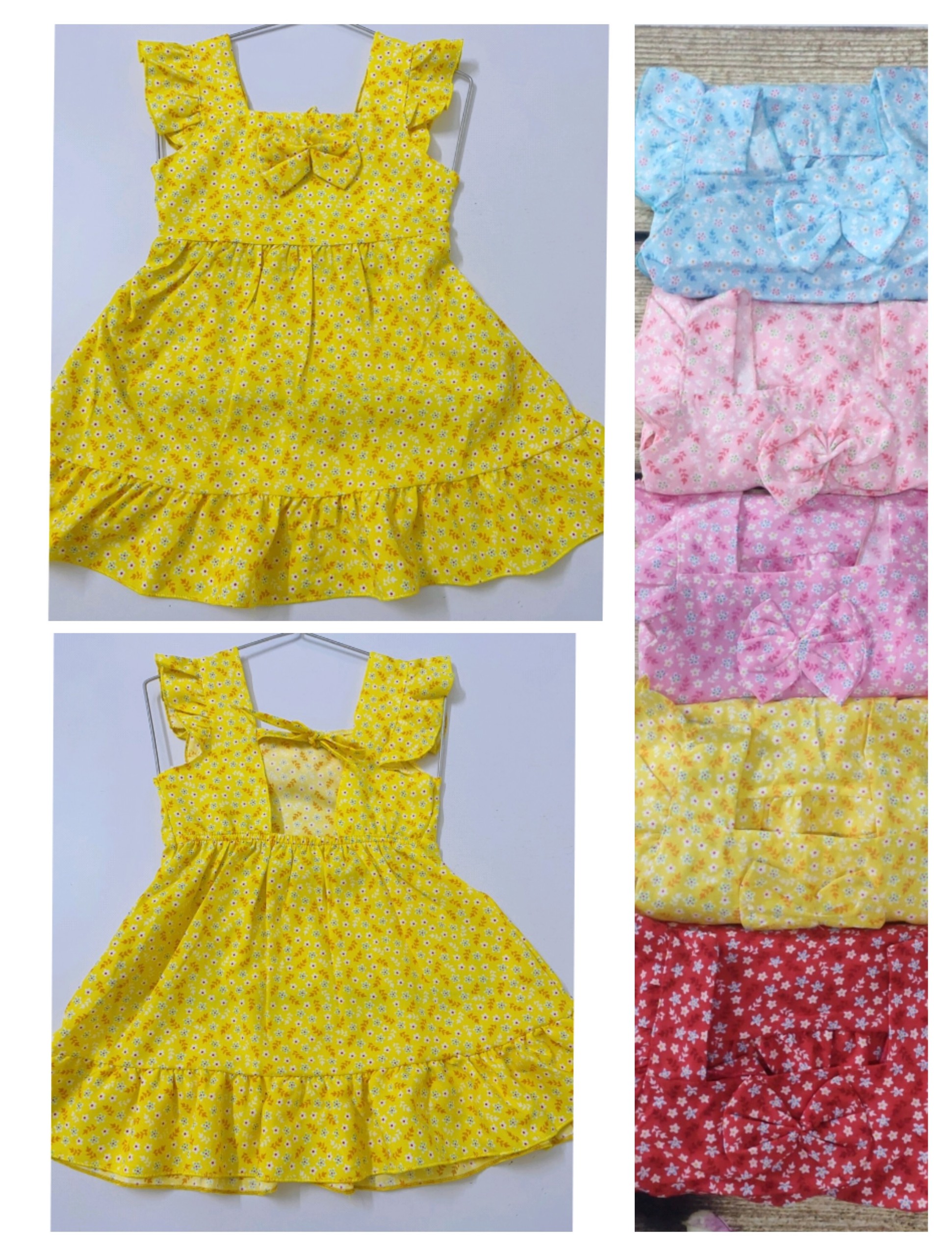 Sale Đầm Lụa Dễ Thương Bé Gái (8-26kg) ( giao màu ngẫu nhiên)