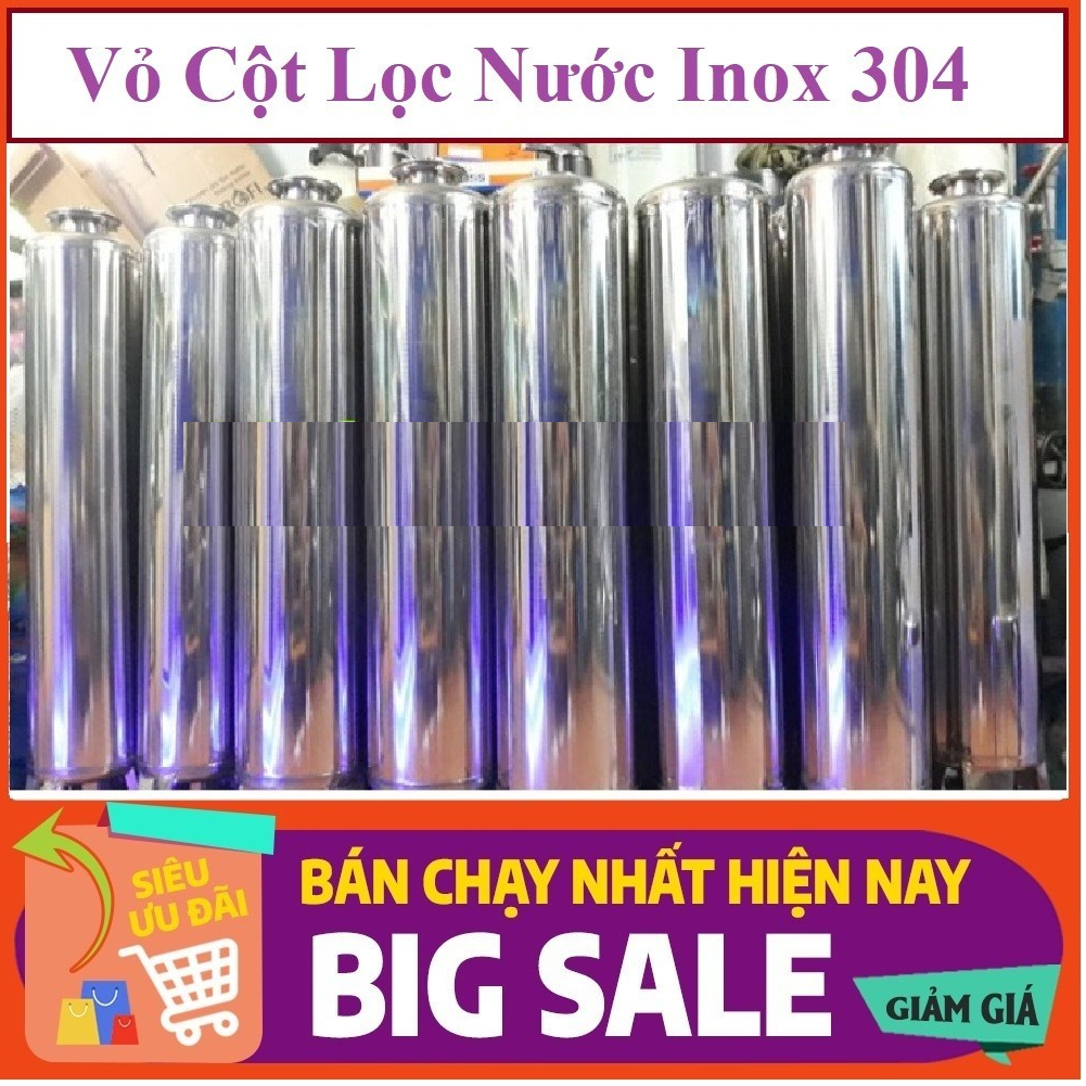 Vỏ cột lọc nước inox - cột lọc inox phi 300mm