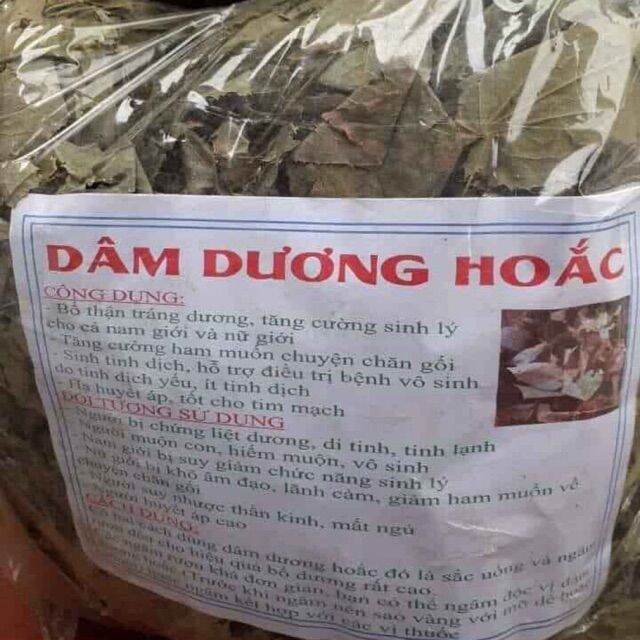 500gr lá dâm dương hoắc sấy khô bổ thận tráng dương tăng cường sinh lý.