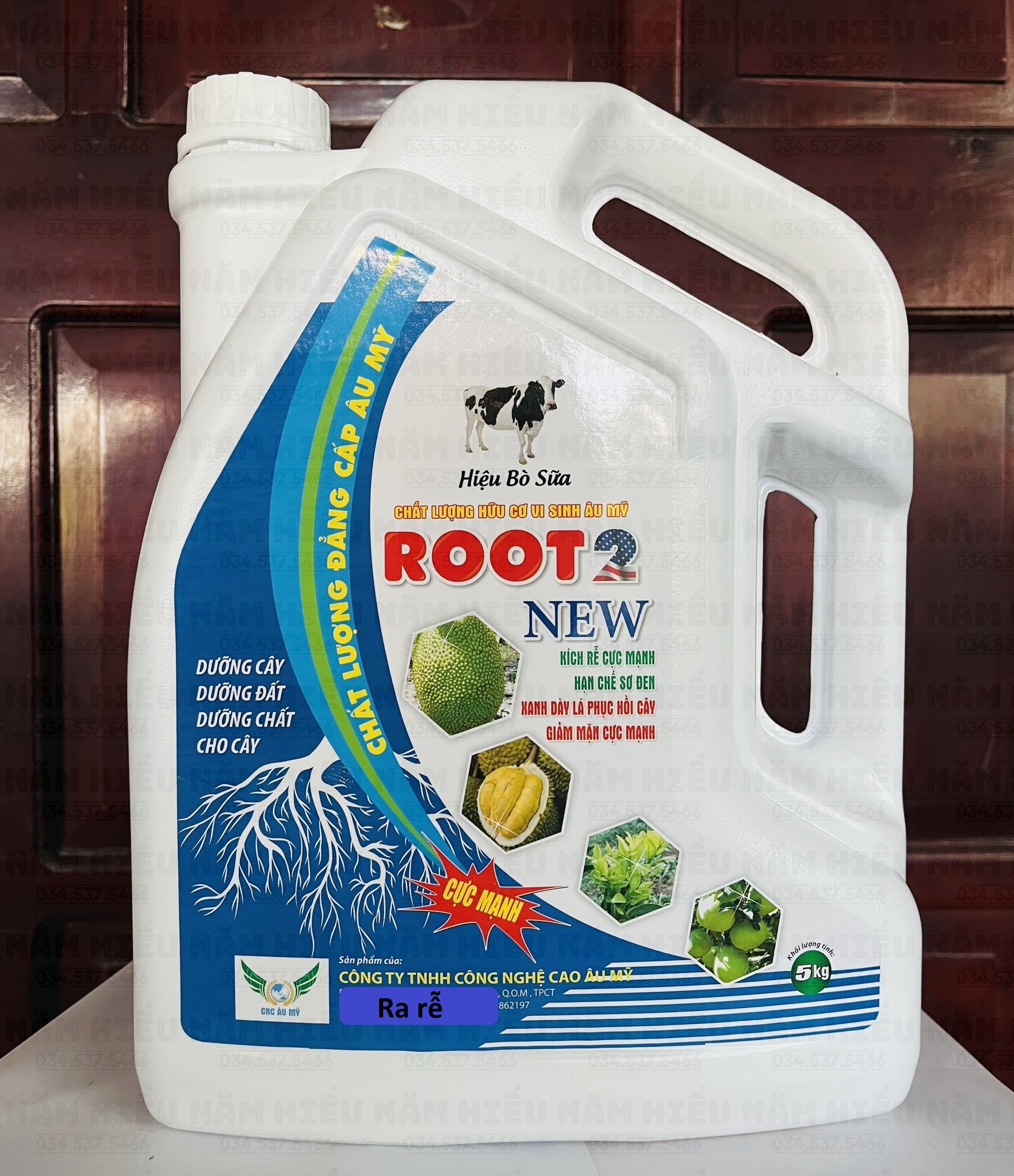 Hữu cơ ROOT 2 new 2021 5kg đậm đặc - Phân bón tưới gốc rễ - Giàu dưỡng chất cho hoa kiểng - Kích rễ cực mạnh humic
