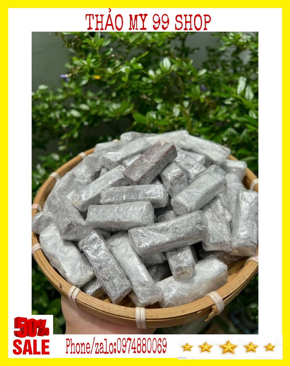 {Freeship} 1kg kẹo gừng dẻo phấn (kẹo da trâu) Bến Tre