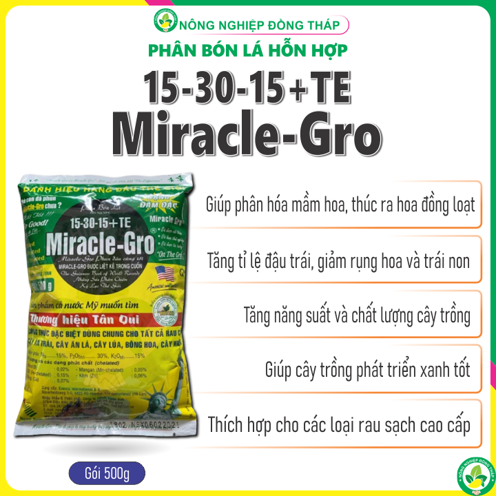 Phân bón lá miracle-gro usa gói 500g