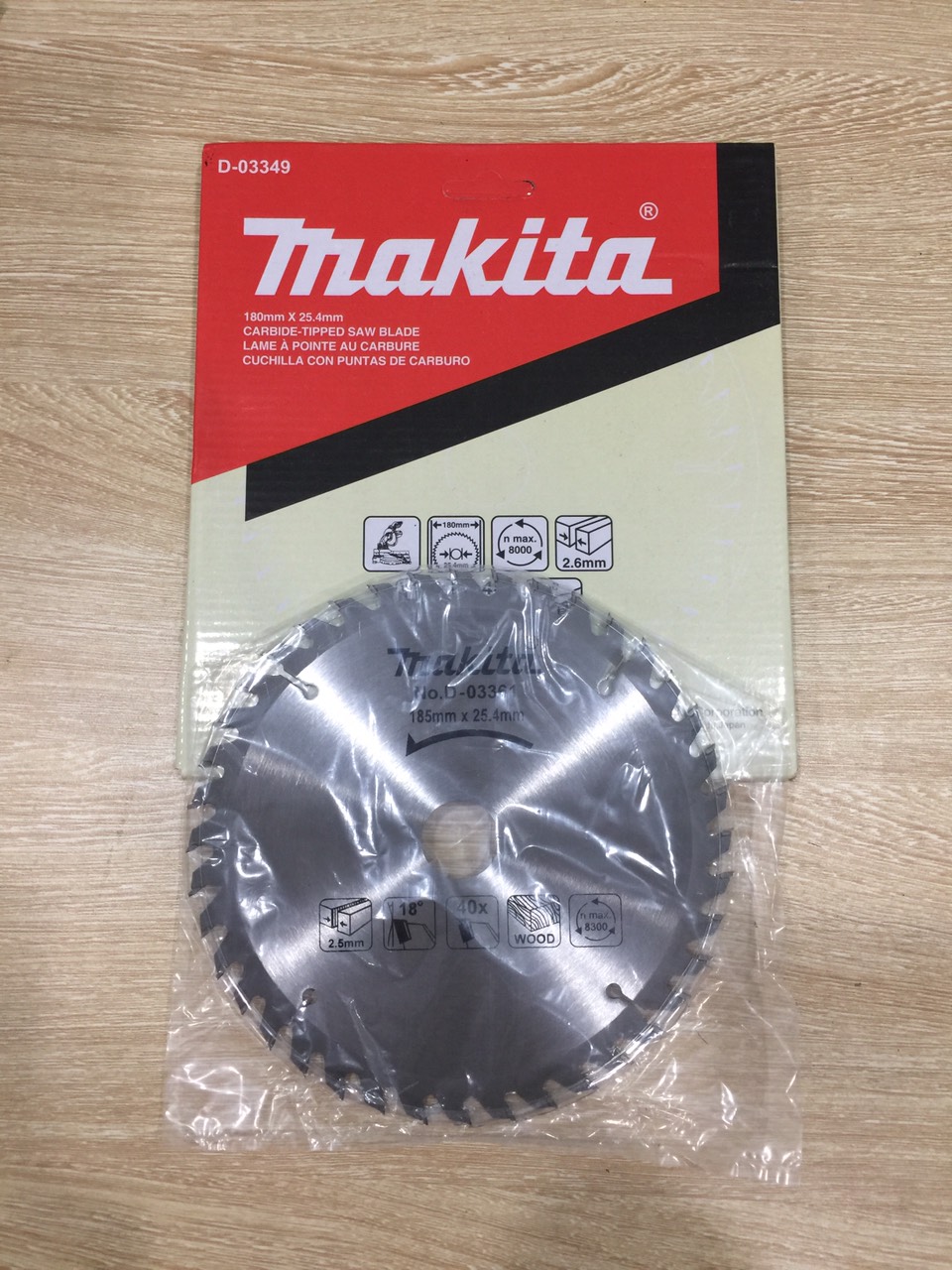 Lưỡi cắt gỗ Makita D180mm