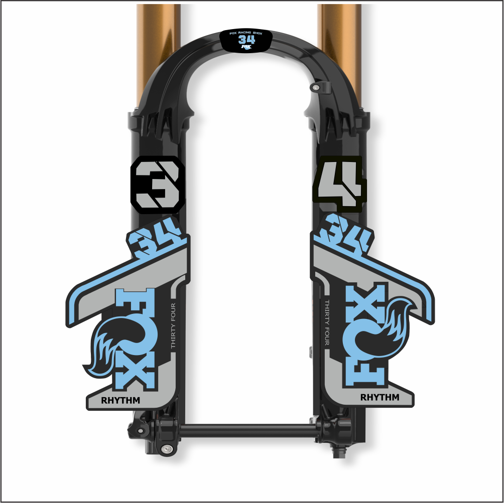 Tem decal dán phuộc xe đạp FOX Rhythm 34 2021
