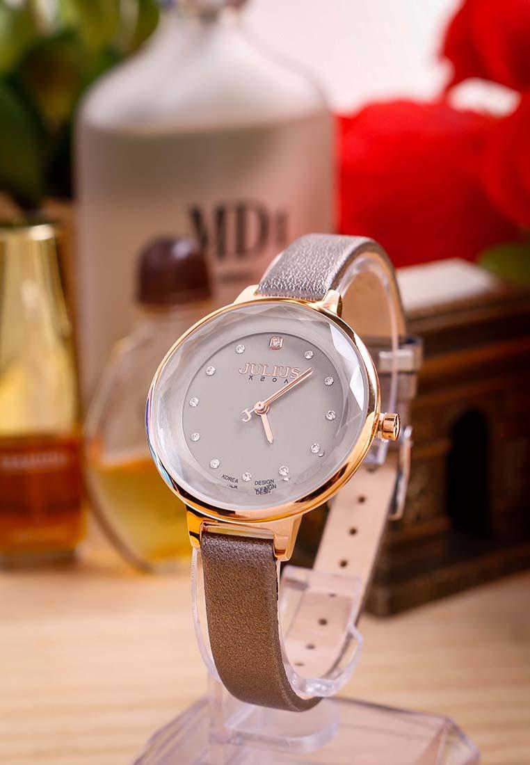 Đồng hồ nữ Julius Hàn Quốc JA-935E dây da (Xám)
