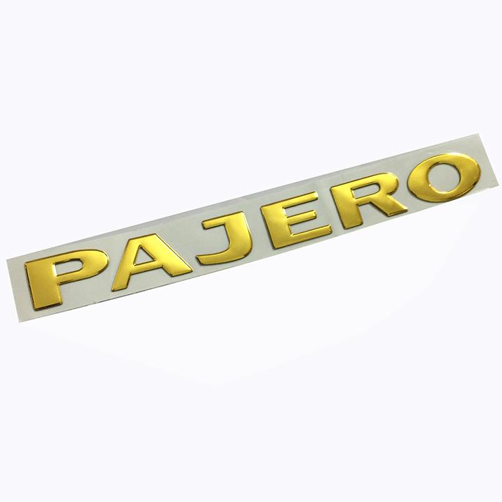 Tem logo nổi PAJERO dán trang trí đuôi xe
