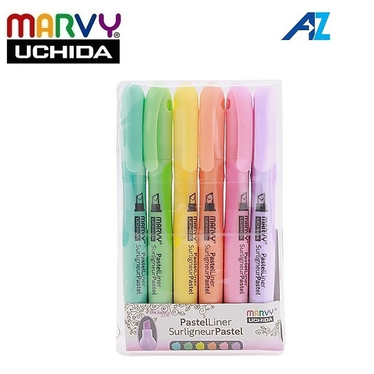 Set 6 bút đánh dấu Highlight Marvy Tone Màu Pastel