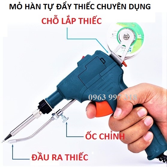 MỎ HÀN THIẾC ĐẨY THIẾC HÀN TỰ ĐỘNG, MỎ HÀN ĐIỆN TỬ HÀNG VÍP, MỎ HÀN ĐIỆN TỬ LOẠI MŨI THẲNG