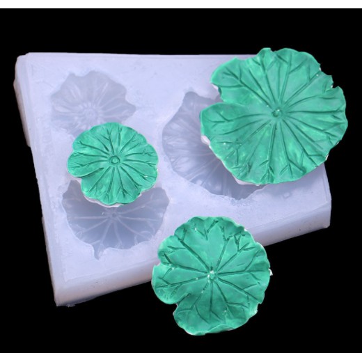 Khuôn silicon rau câu 4d lá sen nhỏ