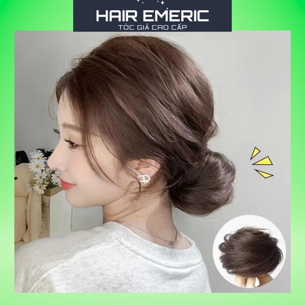 Tóc giả búi tròn thời trang dành cho nữ Emeric