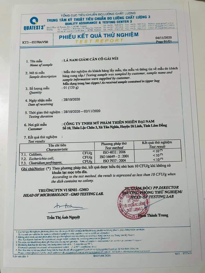 Lá nam giảm cân Cô Gái Núi
