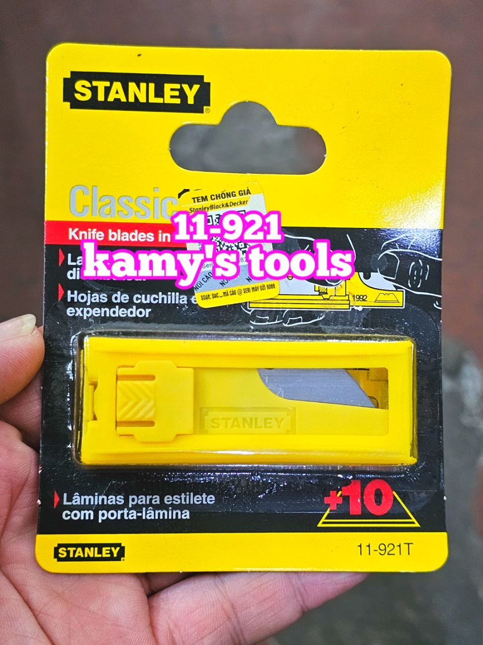 Lưỡi Dao Rọc Cáp Thẳng Stanley 11-921 (10 Lưỡi/Hộp) Lưỡi Dao Stanley