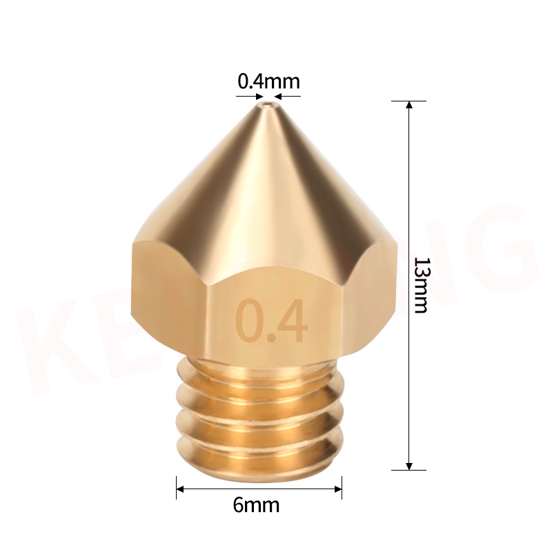 Đầu in 3d mk8 lớn 1.75mm 3d printer nozzles tương thích máy in 3d ender 3, ender 3 v2, ender 5, anet,....- htb