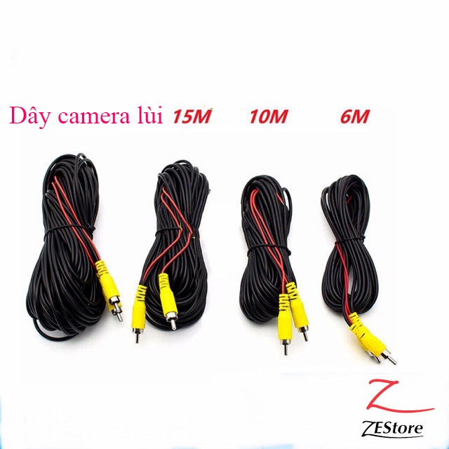 Bộ Dây camera lùi 6m 10m 15m jack bông sen