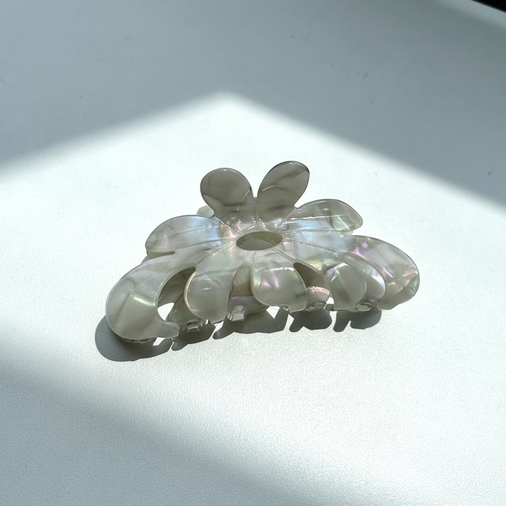 Kẹp tóc nhựa kiểu dáng màu sắc độc đáo Modleaf Marble coral pin Hàn Quốc