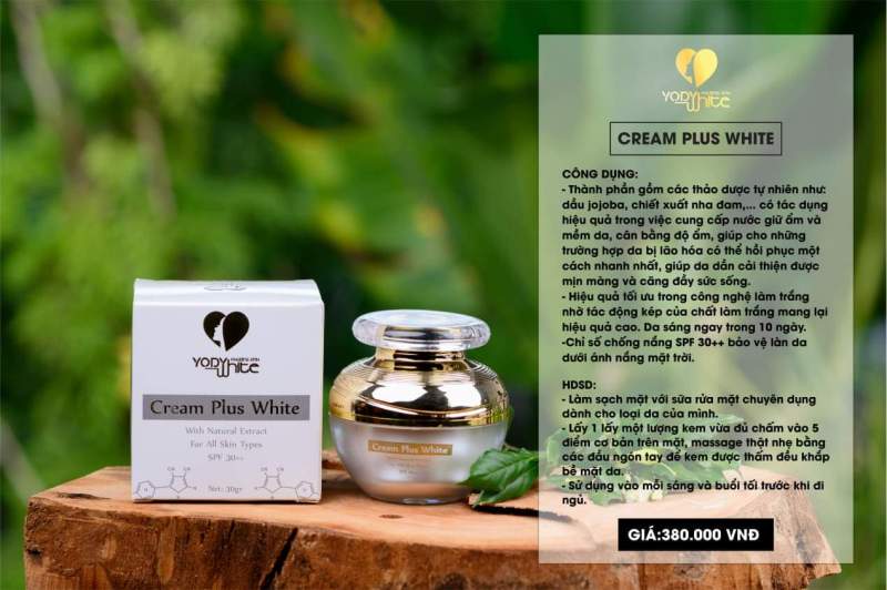 Kem Cream Plus White chống nắng nhờn Yody White