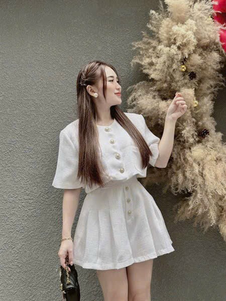 Sét bộ nữ có đính nút cực kỳ đẹp