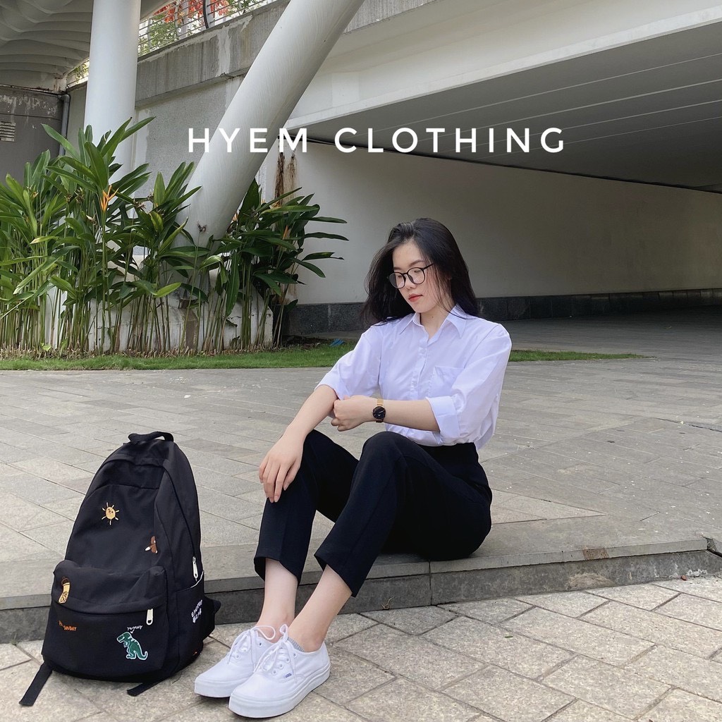 ÁO SƠ MI TRẮNG ĐI HỌC TAY DÀI