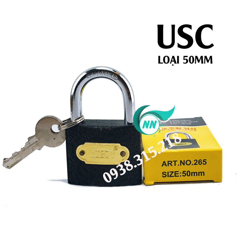 Ổ Khóa 50mm USC Đen Top Security Products 58.4 x 29.9 x 2.5 mm Với 3 Chìa Linh Hoạt