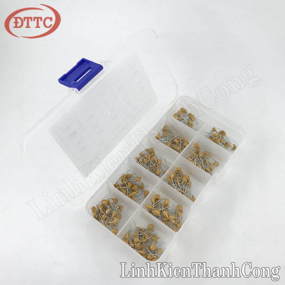 Combo 10 Loại Tụ Gốm 10pF-100nF (300 Cái)