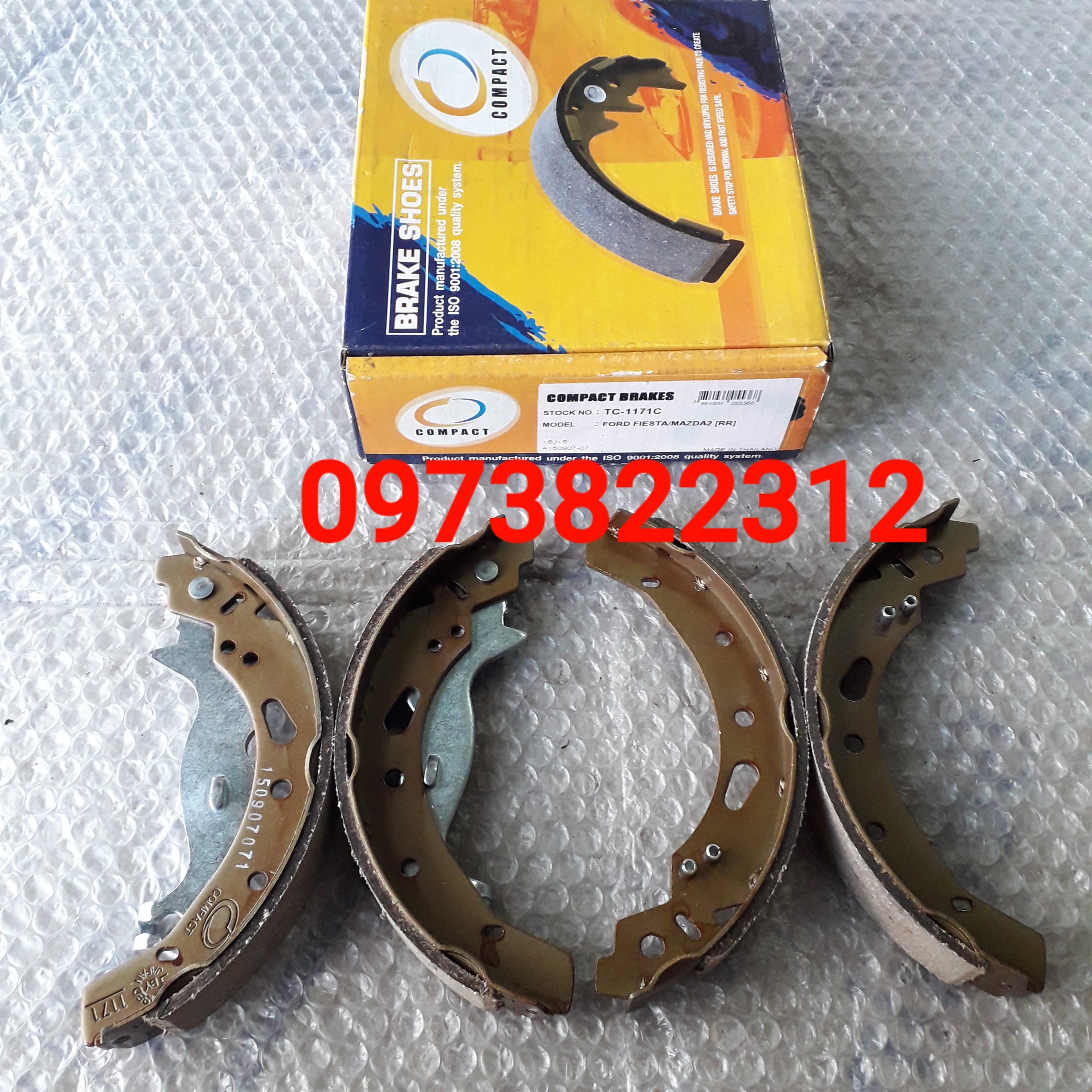 Má phanh sau Fiesta, Mazda 2 08-15 ( Má Guốc, Giá 1 Bộ ) COMPAC